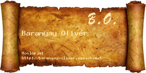 Baranyay Olivér névjegykártya
