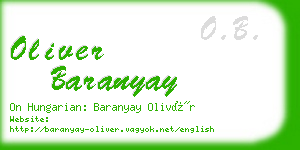 oliver baranyay business card